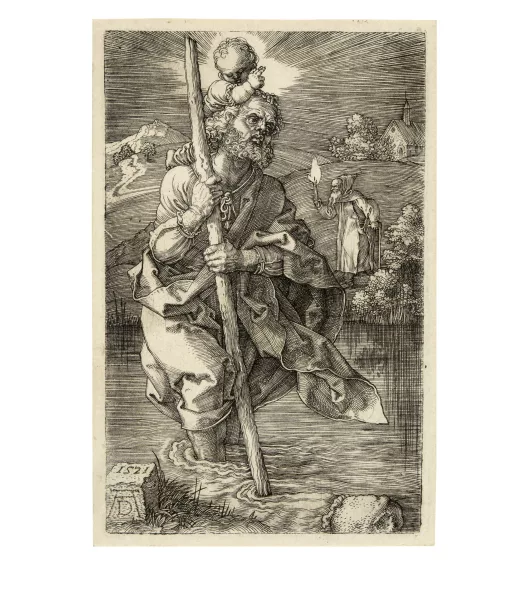 Albrecht Dürer — Der heilige Christophorus, nach rechts schauend - St. Christopher Facing Right