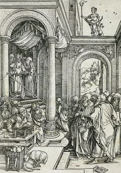Albrecht Dürer — Mariens Tempelgang