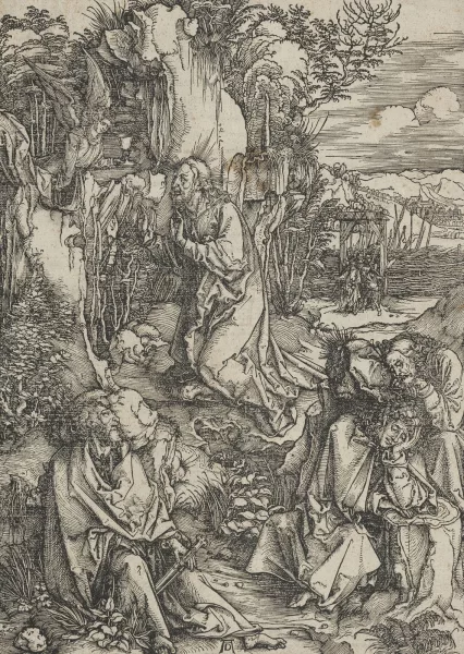 Albrecht Dürer — Le Christ au Mont des Oliviers. Planche de la série de La Grande Passion