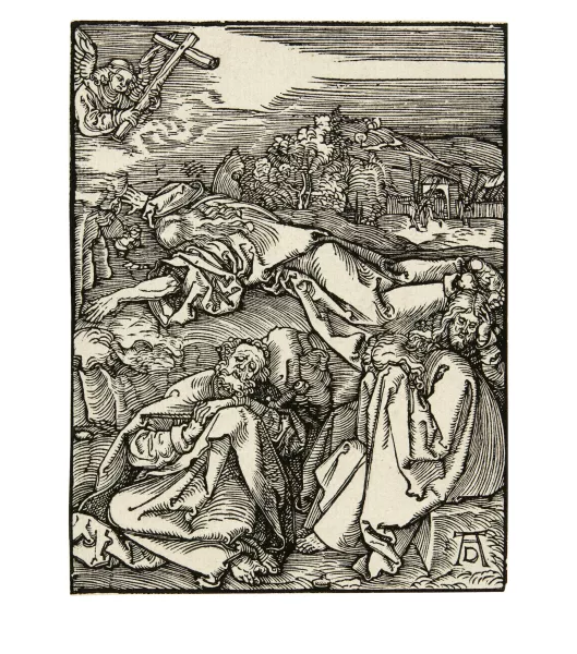 Albrecht Dürer — Christus am Ölberg - Christ on the Mount of Olives Discarded version of sheet 11 from the series "The Little Passion"
