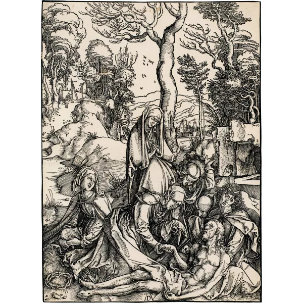 Albrecht Dürer — Die Grablegung Christi Blatt 10 der Folge "Die grosse Passion"