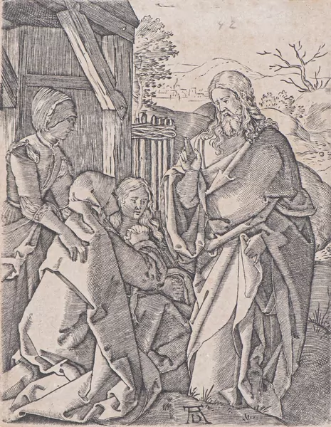 Albrecht Dürer — "Christ prenant le congé de sa mère" tirage tardif