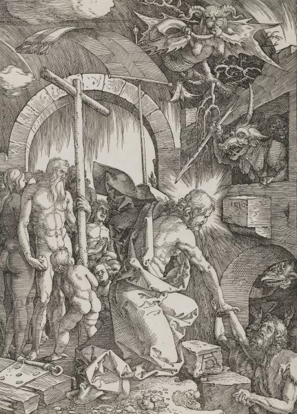 Albrecht Dürer — Le Christ aux limbes. Planche de la série La Grande Passion