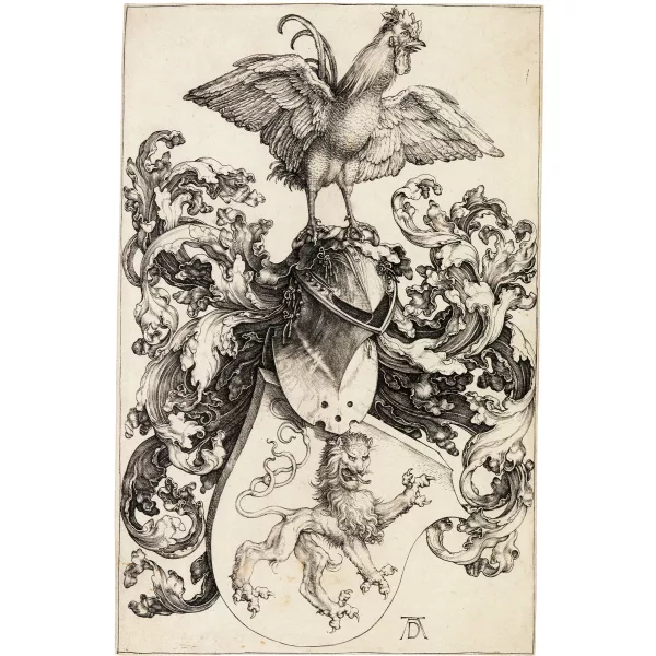 Albrecht Dürer — Löwenwappen mit dem Hahn