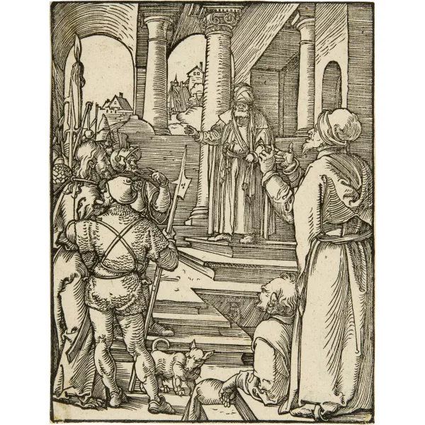 Albrecht Dürer — Christus vor Pilatus Blatt 16 der Folge "Kleine Holzschnittpassion"