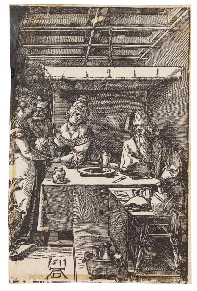 Albrecht Dürer — Herodias empfängt das Haupt des Johannes