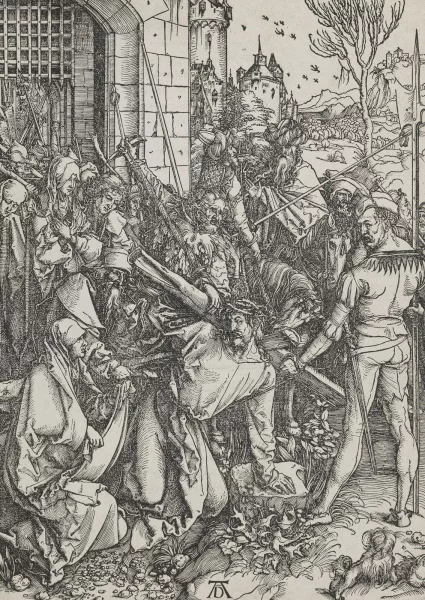 Albrecht Dürer — Le Christ portant la croix. Planche de la série de la Grande Passion
