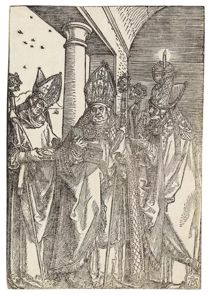Albrecht Dürer — Die heiligen Bischöfe Nikolaus, Ulrich und Erasmus