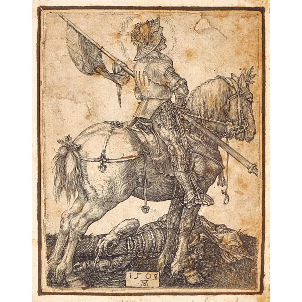 Albrecht Dürer — "Der Heilige Georg zu Pferd".
