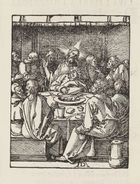 Albrecht Dürer — Das letzte Abendmahl. Blatt 9 der Kleinen Passion