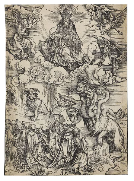 Albrecht Dürer — Apokalypse, 11. Figur: Das Tier mit den Lammshörnern