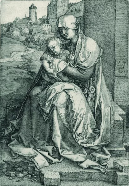 Albrecht Dürer — Maria mit dem Kind an der Mauer