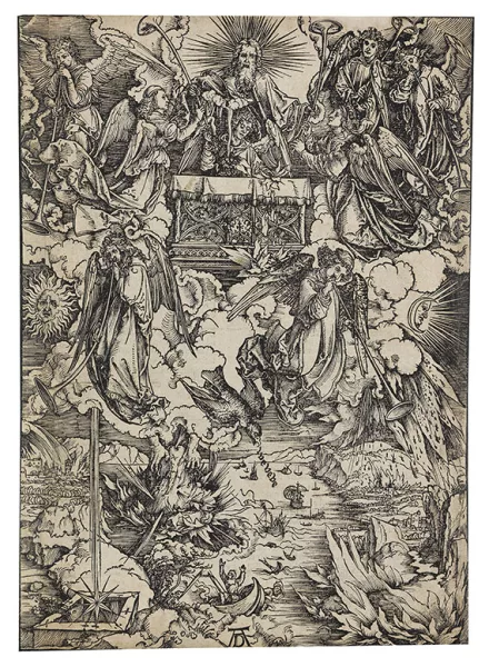 Albrecht Dürer — Apokalypse, 6. Figur: Die sieben Posaunenengel
