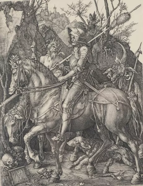 Albrecht DÜRER (1471-1528), "Le cavalier de la mort", gravure — DognyAuction