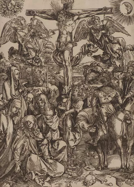 Albrecht DÜRER (1471-1528),"Le Christ sur la croix", tirage XVIe — DognyAuction