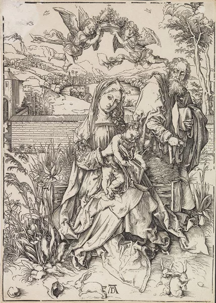 Albrecht Dürer — Die Hl. Familie mit den Hasen