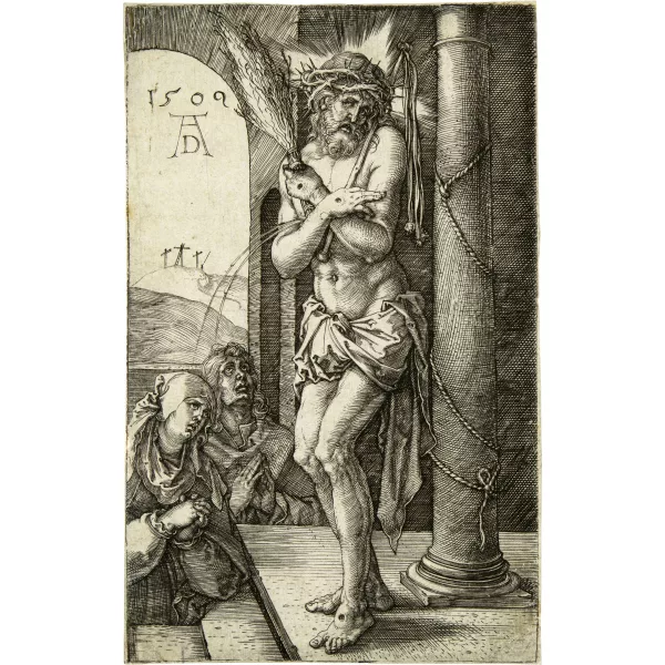 Albrecht Dürer — Der Schmerzensmann an der Säule Sheet 1 of the series "Die Kupferstich-Passion"