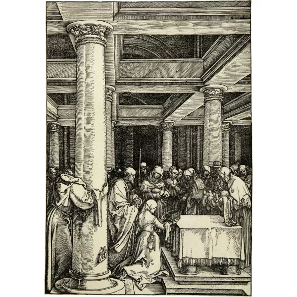 Albrecht Dürer — Die Darstellung im Tempel Sheet 13 of the series "Das Marienleben"