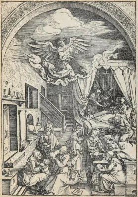 Albrecht Dürer — Die Geburt Mariens, um 1503