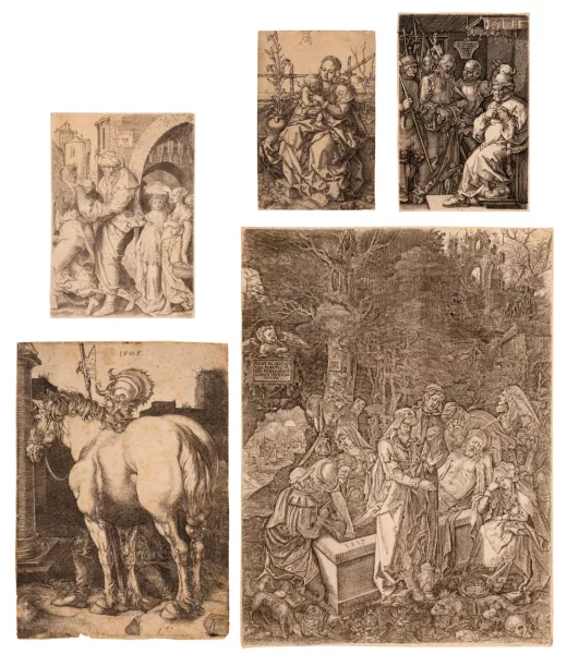 Albrecht Dürer — Konvolut von 5 Radierungen nach Albrecht Dürer