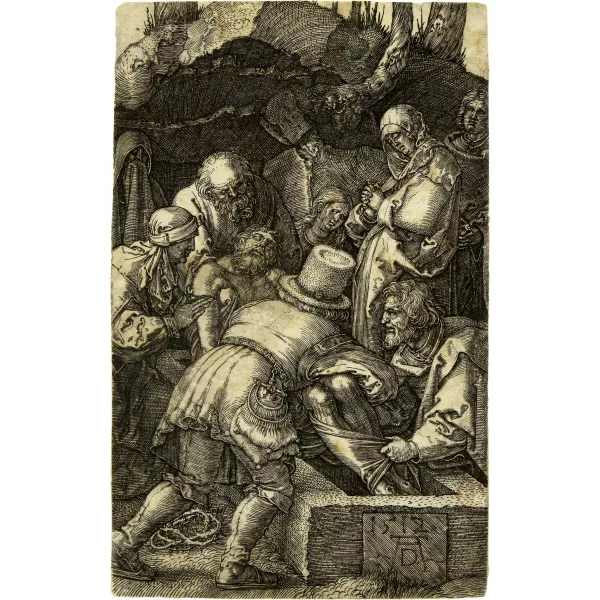 Albrecht Dürer — Die Grablegung Sheet 13 of the series "Die Kupferstich-Passion"
