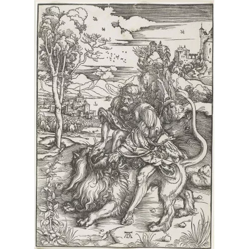 Albrecht Dürer — "Samson tötet den Löwen".