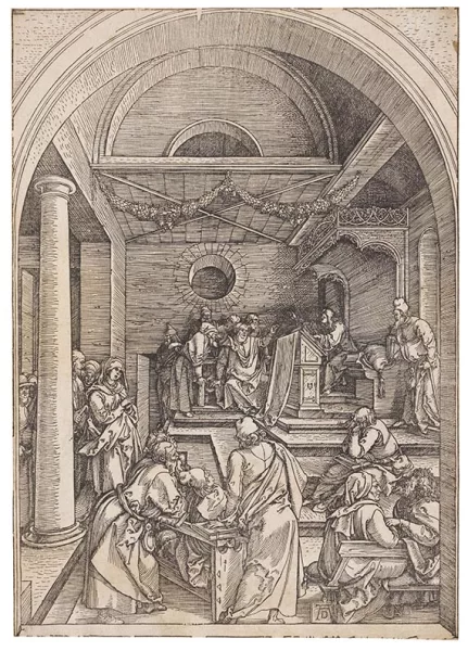 Albrecht Dürer — Der zwölfjährige Jesus im Tempel
