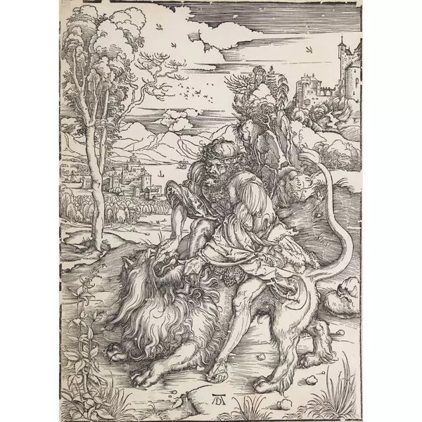 "Samson tötet den Löwen"