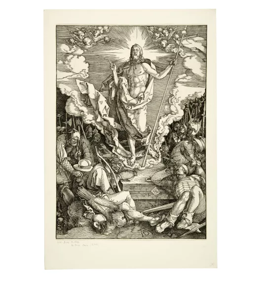 Albrecht Dürer — Die Auferstehung Christi - The Resurrection Sheet 12 from the series "The Great Passion". Early print