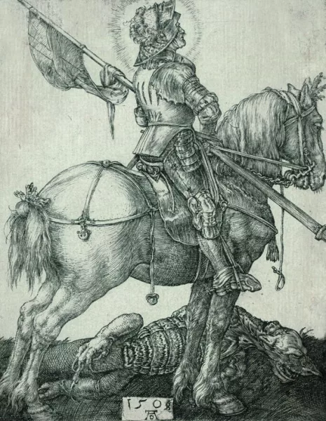 Albrecht Dürer — Der heilige Georg zu Pferd