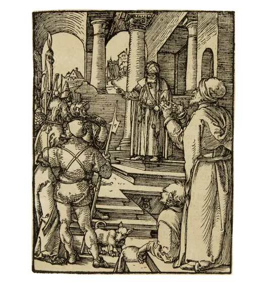 Albrecht Dürer — Christus vor Pilatus - Christ before Pilate Sheet 15 from the series "The Little Passion"