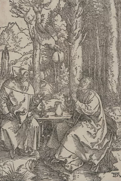 Albrecht Dürer — Die heiligen Einsiedler Antonius und Paulus