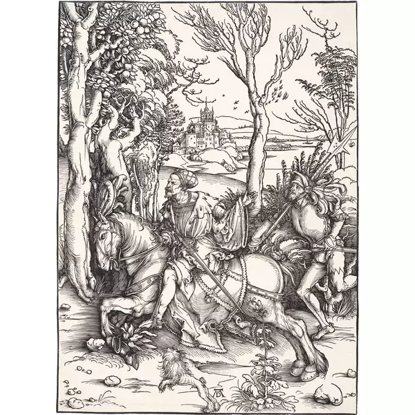 Albrecht Dürer — Reiter und Landsknecht — Galerie Kornfeld