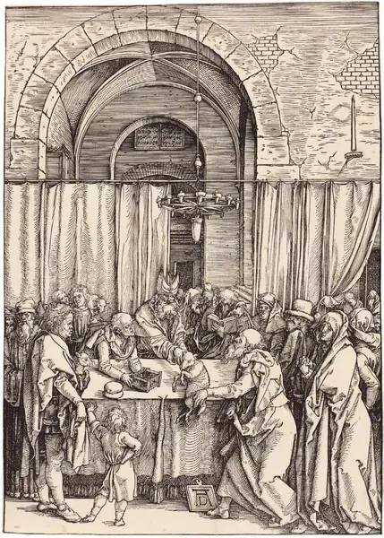 Albrecht Dürer — Joachim vom Hohenpriester zurückgewiesen — Galerie Kornfeld