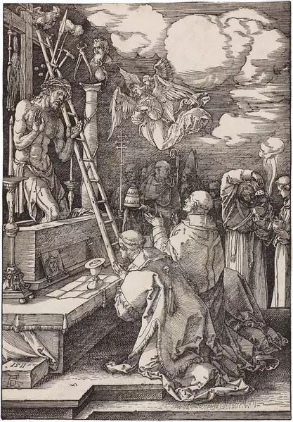 Albrecht Dürer — Die Messe des heiligen Gregorius — Galerie Kornfeld