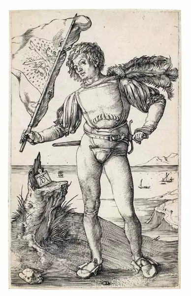 Albrecht Dürer — Der Fahnenträger – Der Fähnrich — Galerie Kornfeld