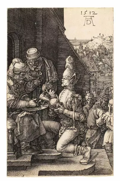 Albrecht Dürer — Maria auf der Rasenbank, das Kind stillend — Galerie Kornfeld