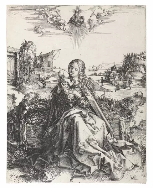 Albrecht Dürer — Die Heilige Familie mit der Libelle — Galerie Kornfeld