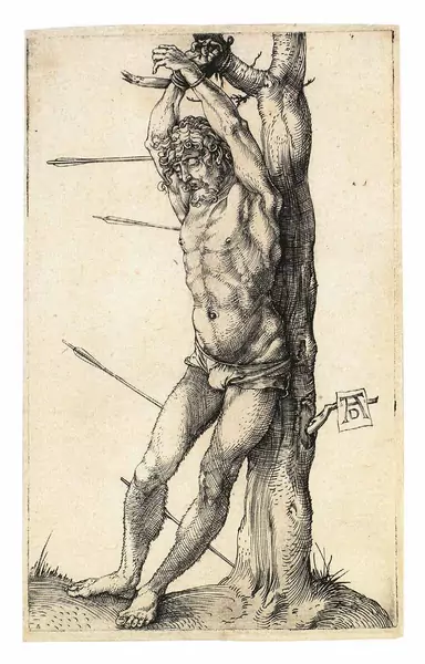 Albrecht Dürer — Sankt Sebastian am Baume — Galerie Kornfeld