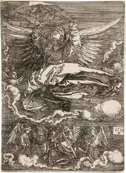 Albrecht Dürer — Das Schweisstuch, von einem Engel gehalten — Galerie Kornfeld