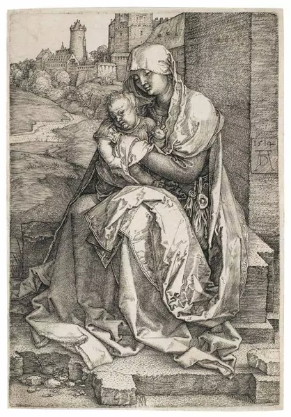 Albrecht Dürer — Maria mit dem Kind an der Mauer — Galerie Kornfeld