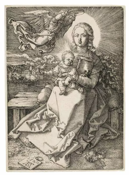 Albrecht Dürer — Maria von einem Engel gekrönt — Galerie Kornfeld