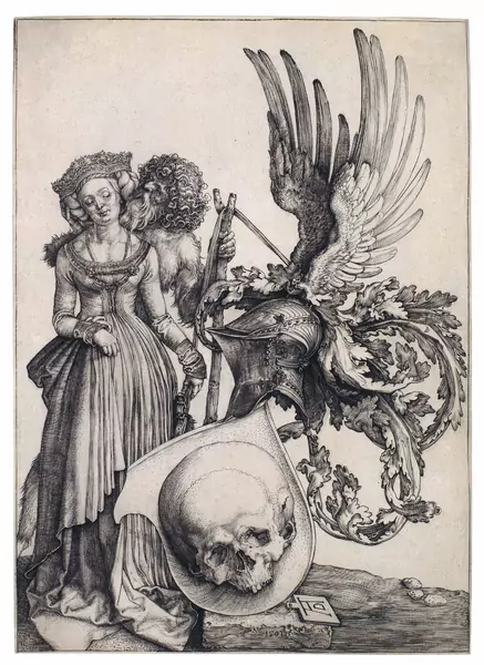 Albrecht Dürer — Das Wappen mit dem Totenkopf — Galerie Kornfeld