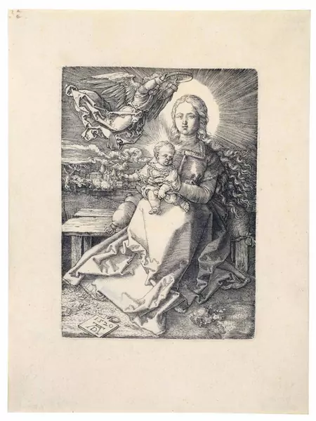 Albrecht Dürer — Maria von einem Engel gekrönt — Galerie Kornfeld