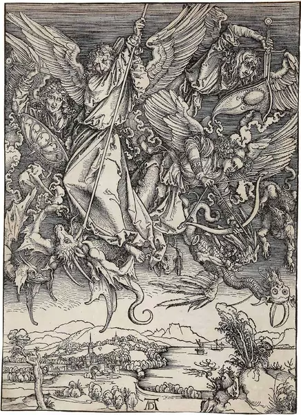 Albrecht Dürer — Michaels Kampf mit dem Drachen — Galerie Kornfeld