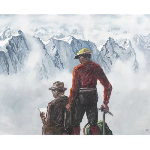 Alex Walter Diggelmann — Bergsteiger auf dem Gipfel der Jungfrau.