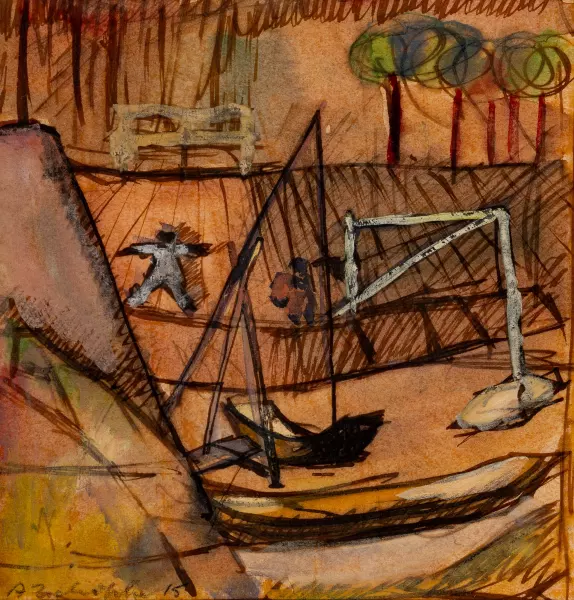 Fischer am Fluss, 1915