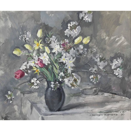 Stillleben mit Tulpen und Narzissen