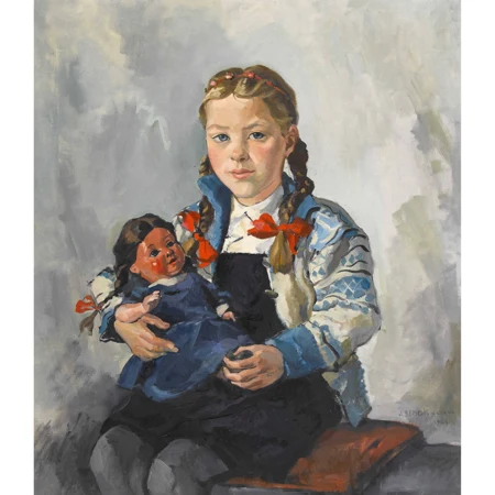 Mädchen mit Puppe