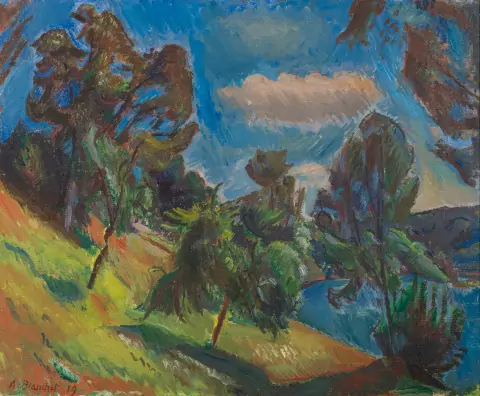 Le lac de Géronde, 1919